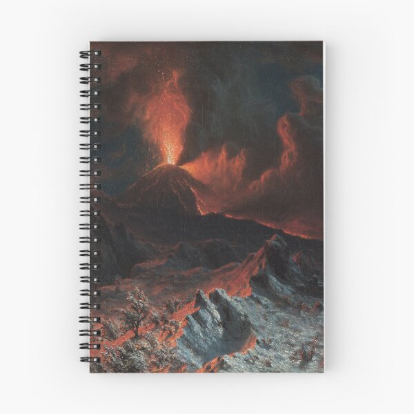 Item preview, Mount Vesuvius at Midnight | Albert Bierstadt | 1868 Volcanic Eruption Art designed and sold by CJET.
