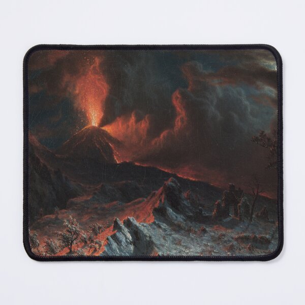 Item preview, Mount Vesuvius at Midnight | Albert Bierstadt | 1868 Volcanic Eruption Art designed and sold by CJET.