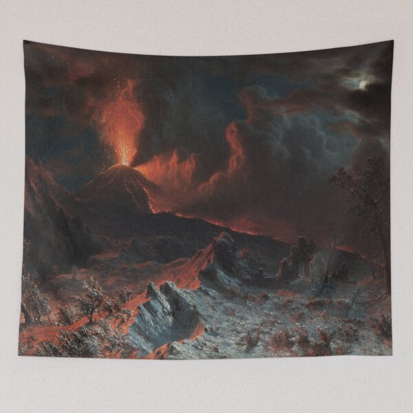 Item preview, Mount Vesuvius at Midnight | Albert Bierstadt | 1868 Volcanic Eruption Art designed and sold by CJET.