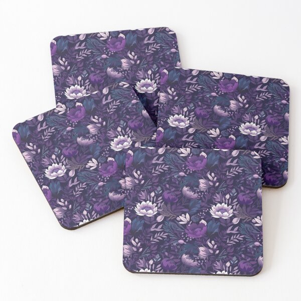 Item preview, Vintage purple floral pattern  designed and sold by florallover444.