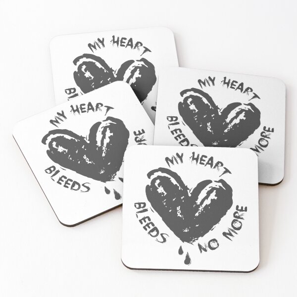 Item preview, My Heart Bleeds Silverstein No More My Heart Bleeds No More Emo Phrase Broken Heart Typography designed and sold by N3F1.