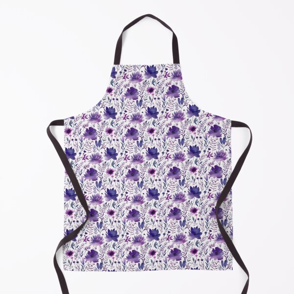 Item preview, Purple watercolour floral pattern designed and sold by florallover444.