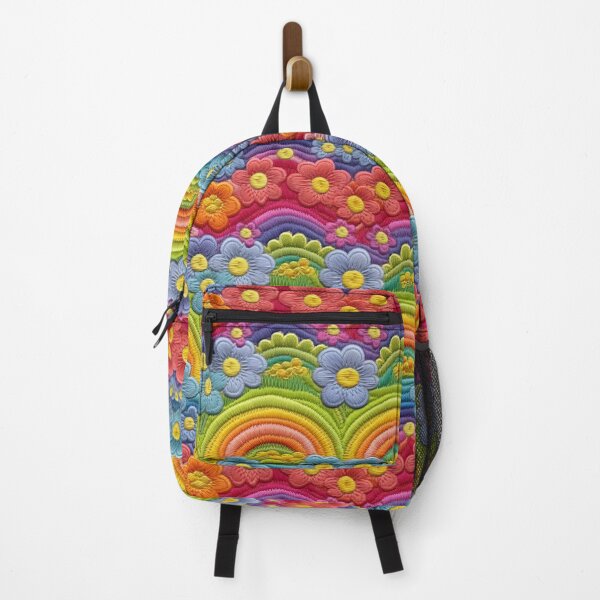Item preview, Rainbow Seamless Embroidery Pattern for Fabric Print designed and sold by HOWVFX.
