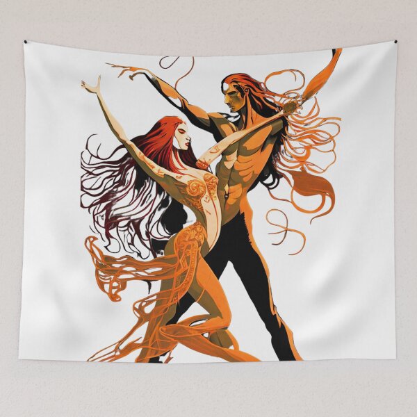 Item preview, Elegant Dance Couple Art  designed and sold by JustArtDesign9.