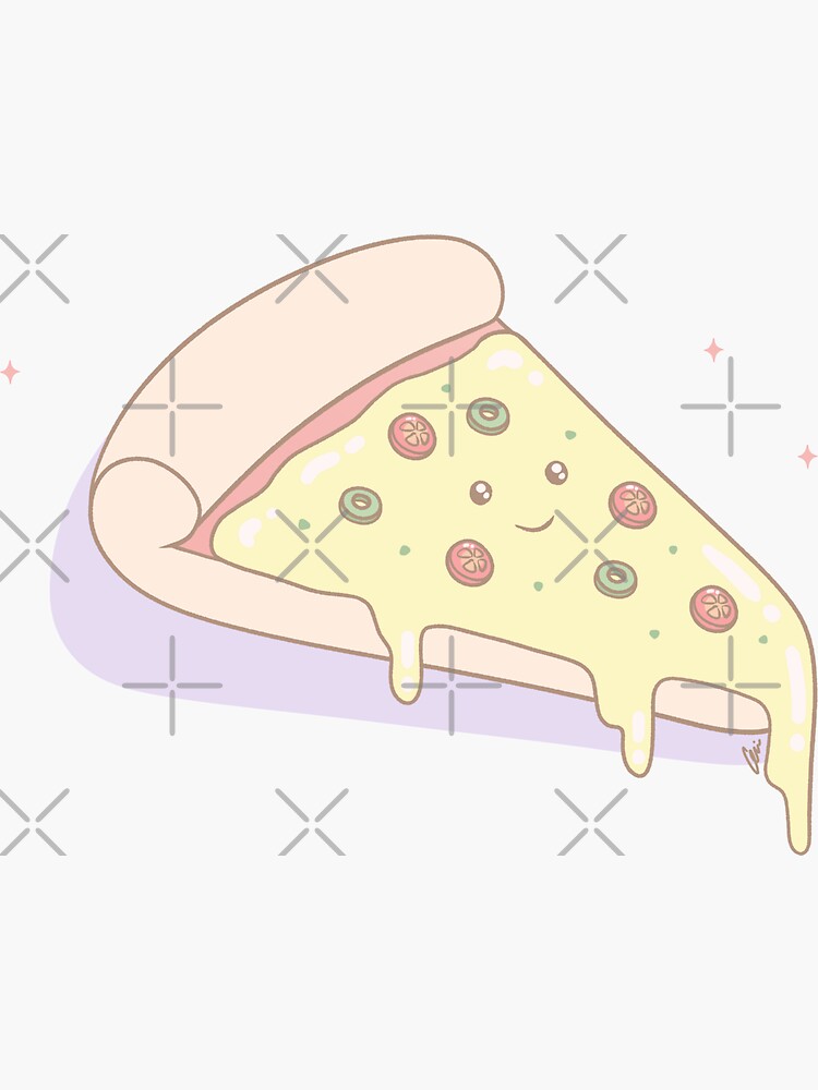 Kawaii pizza cartoon design Royalty Free Vector Image