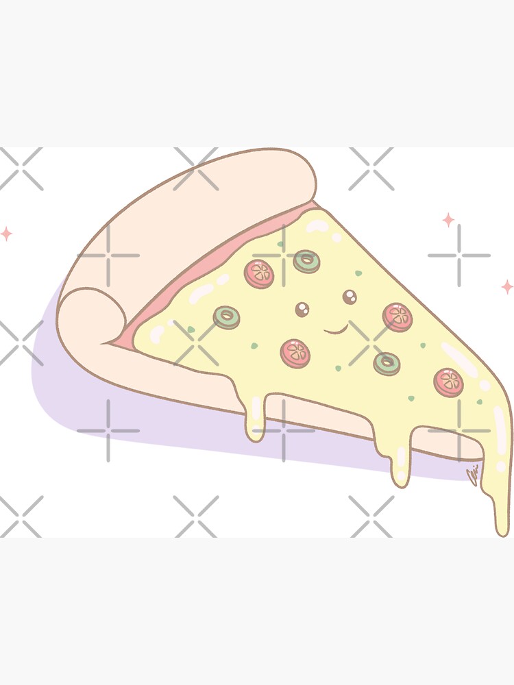 Kawaii Cartoon Anime Pizza Pepperoni Slice Food