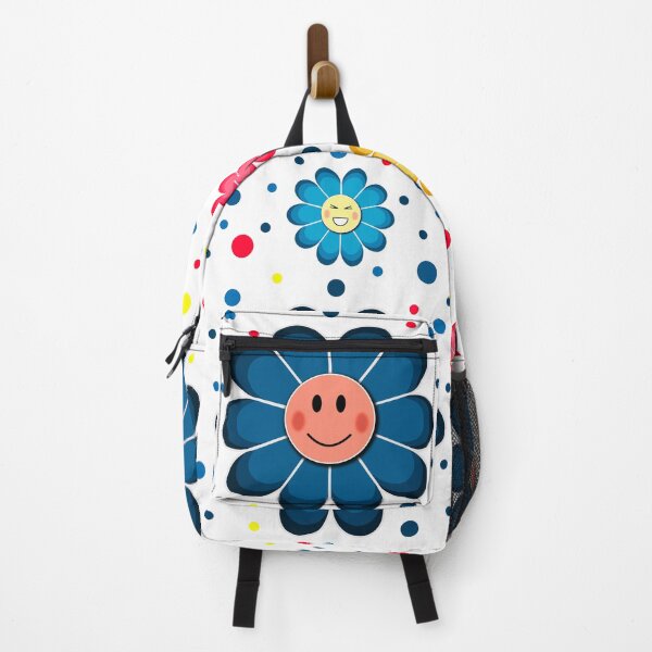 Item preview, Flower Face mixed colours pattern on a white background designed and sold by Pear Tree Studio.