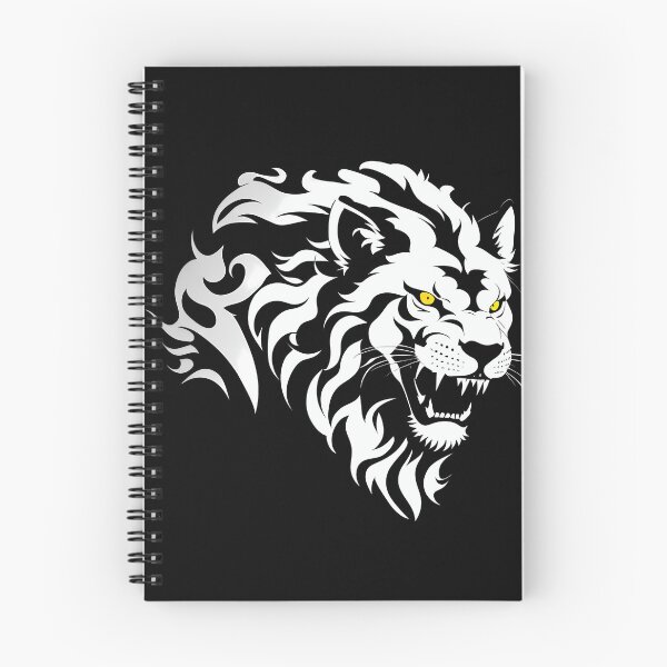 Aperçu de l'œuvre Lion blanc (fond sombre) créée et vendue par Formidabelt.