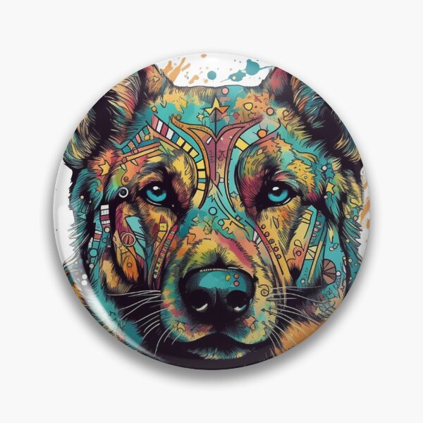 Artikelvorschau, German Shepherd Dog masterpiece: Canine-Inspired Portrait artwork & Wall Decor entworfen und verkauft von DooodleGod.