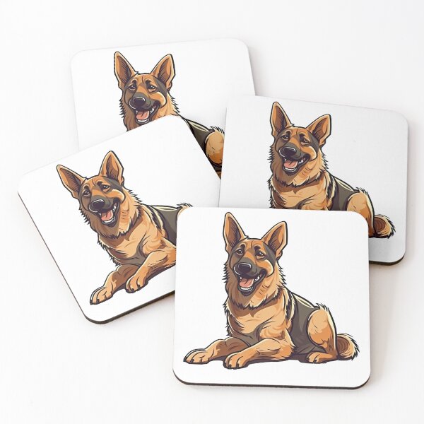 Item preview, German Shepherd artwork: Fun & Playful Canine Illustration for Dog Lovers designed and sold by DooodleGod.