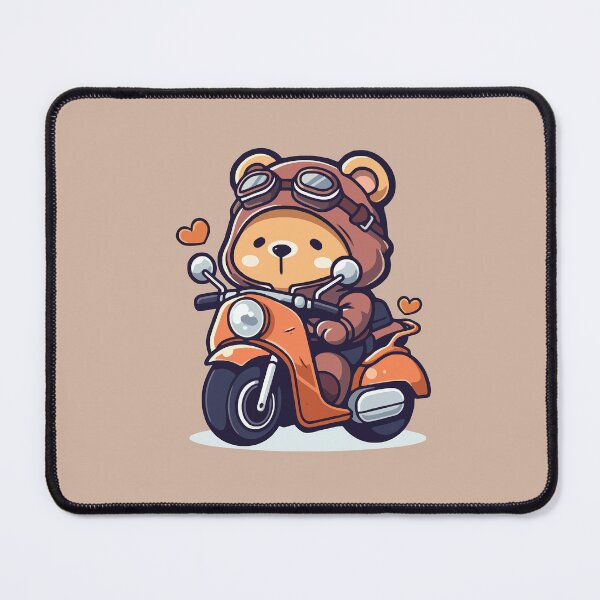 Item preview, Cute teddy bear on motorcycle designed and sold by Sofroshop.