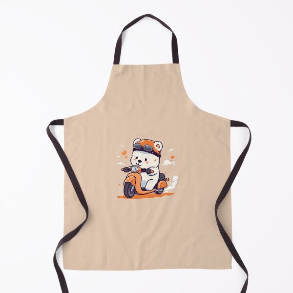 Item preview, Cute white bear on motorcycle designed and sold by Sofroshop.