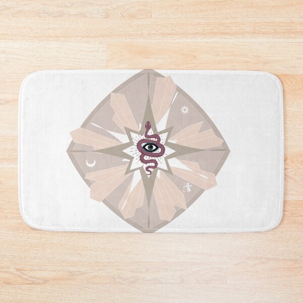 Item preview, Light pink crystal with snake mandala designed and sold by ArtDoor54.