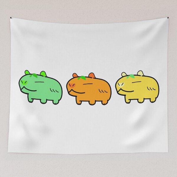 Item preview, Citrus Fruit Capybara Lime Orange Lemon designed and sold by MiscibilityArt.