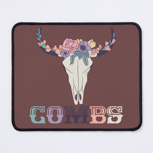 Item preview, Combs Country Western Flower Skull Head designed and sold by AuntKatesDesign.