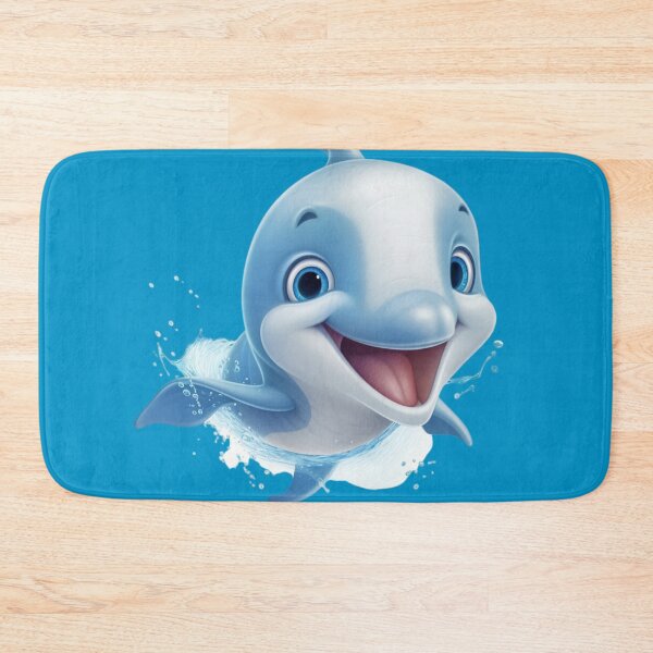 Item preview,  adorable animated dolphin digital art designed and sold by DigitalPixelize.
