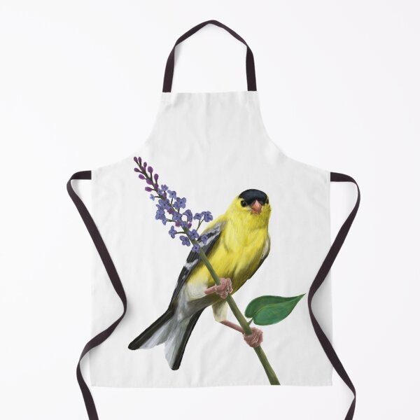 Item preview, American Goldfinch Perched on Flowers designed and sold by CreationsByBear.
