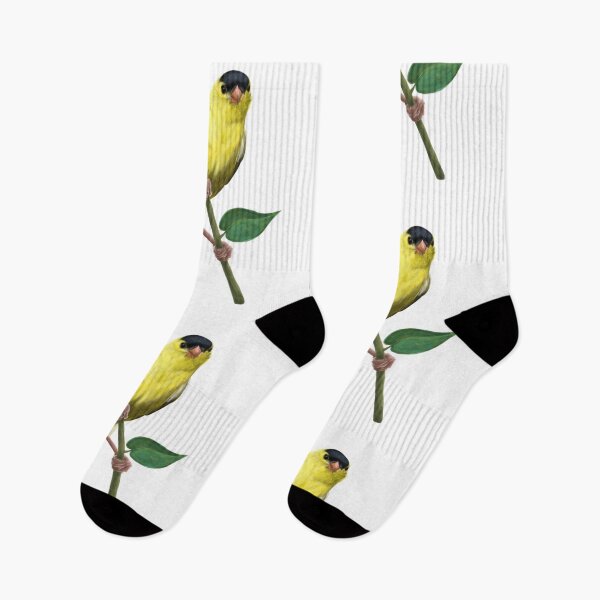 Item preview, American Goldfinch Perched on Flowers designed and sold by CreationsByBear.