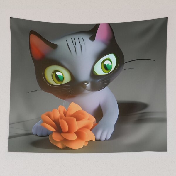 Item preview, Cat Flower 25 designed and sold by Camila Hamdan.