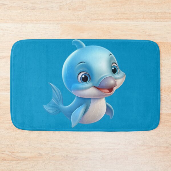 Item preview,  cute animated baby dolphin digital art designed and sold by DigitalPixelize.