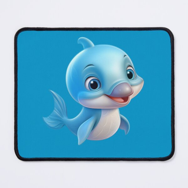 Item preview,  cute animated baby dolphin digital art designed and sold by DigitalPixelize.