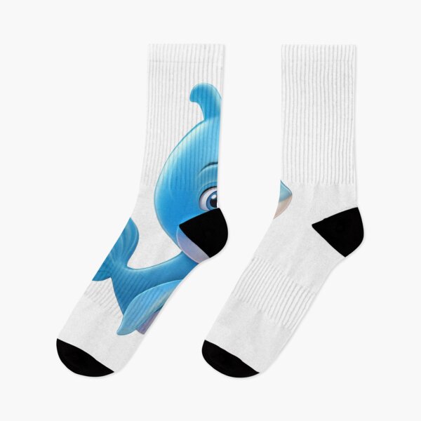 Item preview,  cute animated baby dolphin digital art designed and sold by DigitalPixelize.