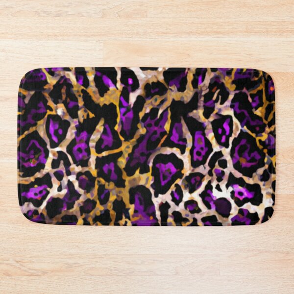 Item preview, Abstract purple and gold leopard print designed and sold by FGCART.