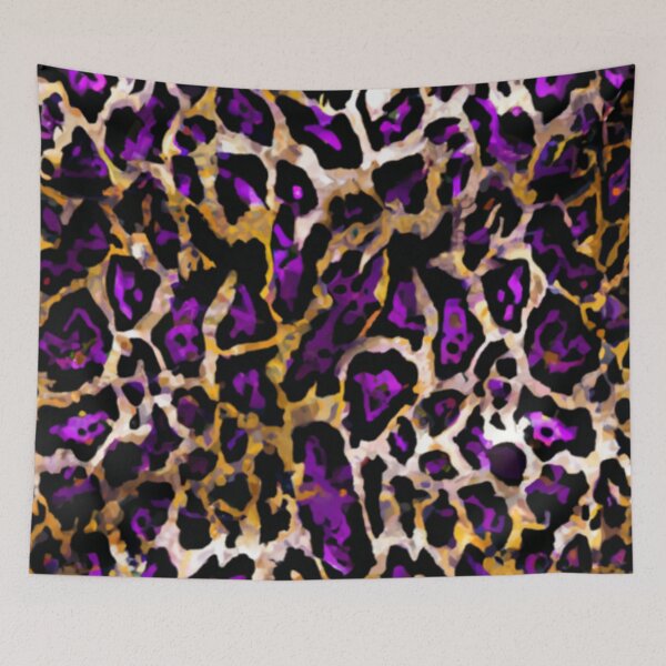 Item preview, Abstract purple and gold leopard print designed and sold by FGCART.