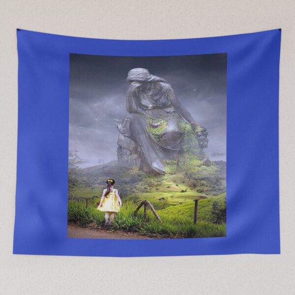 Item preview, photoshop Fantasy Art: Little Girl Facing Giant Female Statue designed and sold by mturns57.