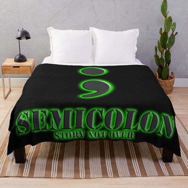 Item preview, Semicolon ; Story NOT OVER green glow designed and sold by TheirChoice.