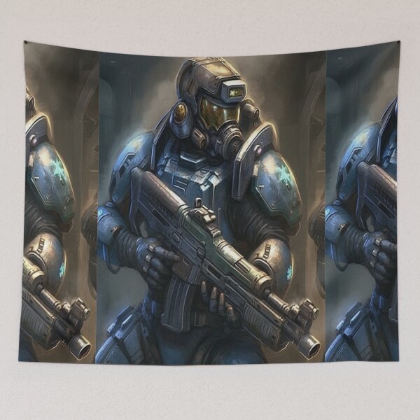 Item preview, Planet Warz - Terran Outfit - Blue GasMac SUIT-3K "Assassin" designed and sold by Brazz Official.