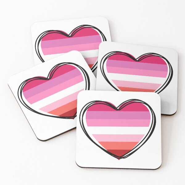 Item preview, LESBIAN PRIDE FLAG HEART | CUTE LESBIAN PRIDE FLAG HEART designed and sold by Festive Feminist.