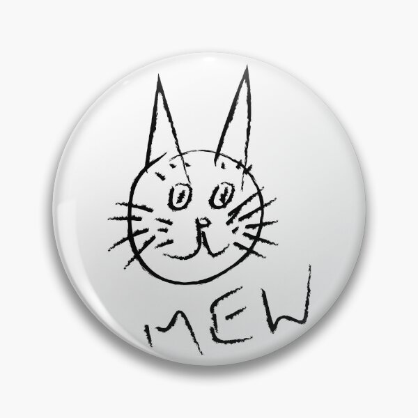 Item preview, Badly drawn cat says Mew designed and sold by QuirkyFreq.