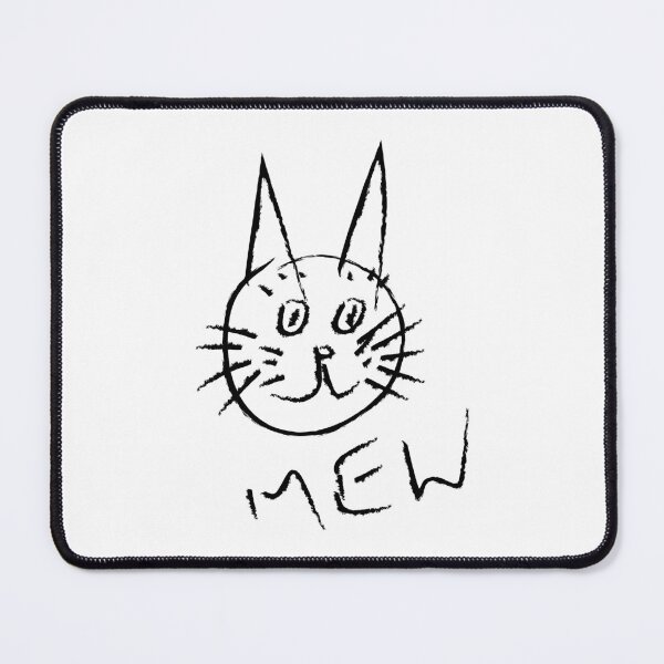 Item preview, Badly drawn cat says Mew designed and sold by QuirkyFreq.