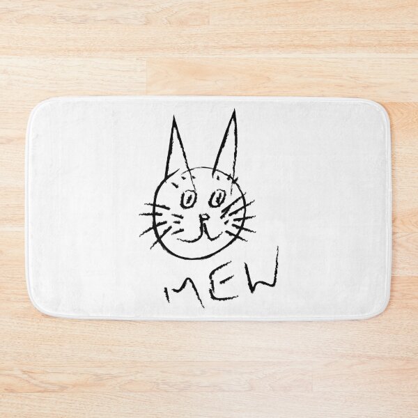 Item preview, Badly drawn cat says Mew designed and sold by QuirkyFreq.