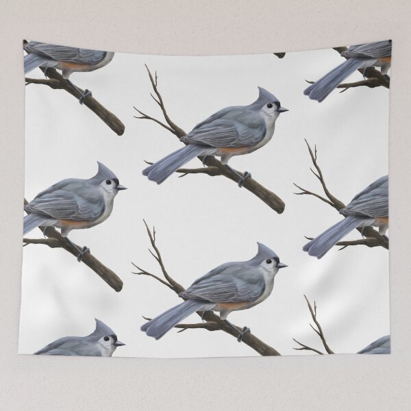 Item preview, Tufted Titmouse Bird Perched on a Tree designed and sold by CreationsByBear.