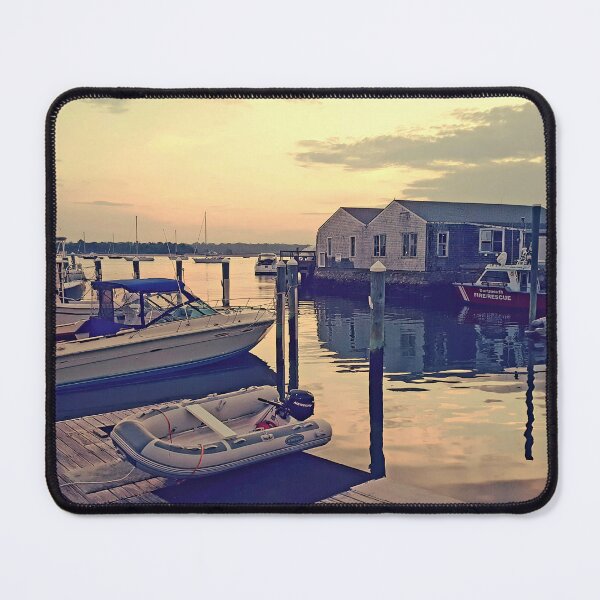 Golden Light in the Harbor Mouse Pad