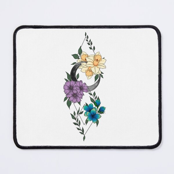 Item preview, Colorful floral and moon geometric sticker designed and sold by SarasStuff94.