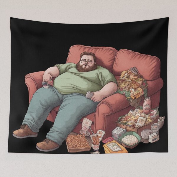 Item preview, Funny Fat Man designed and sold by JustArtDesign9.