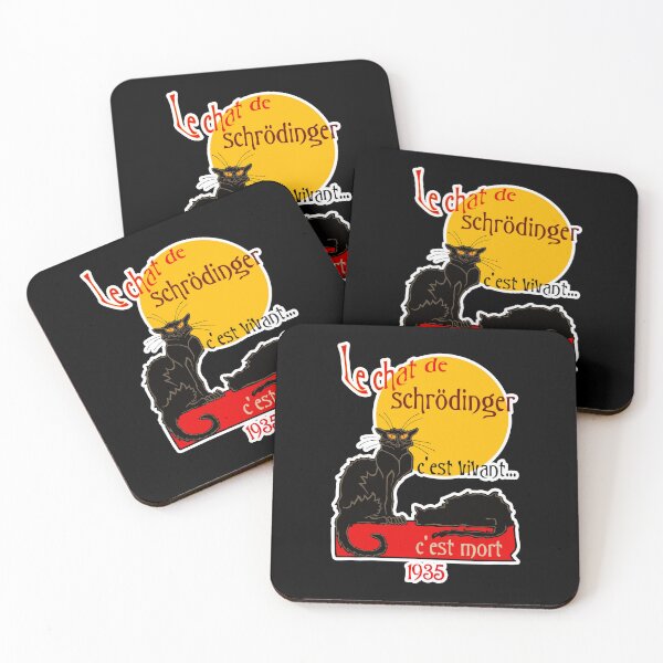 Item preview, Schrödinger's cat for dark background designed and sold by ocelotlcalli.