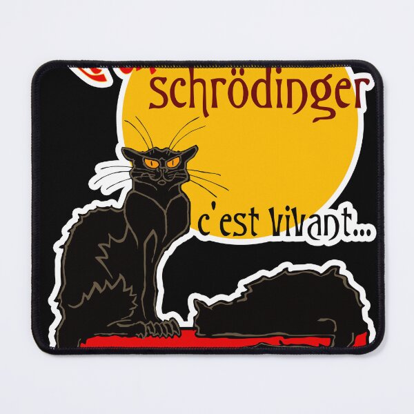 Item preview, Schrödinger's cat for dark background designed and sold by ocelotlcalli.