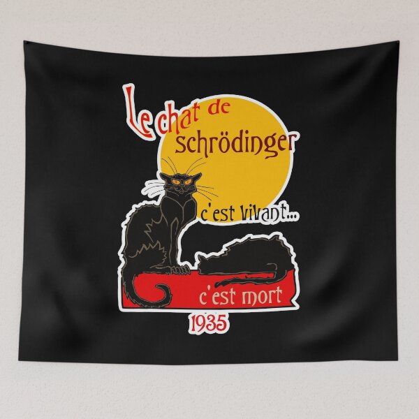 Item preview, Schrödinger's cat for dark background designed and sold by ocelotlcalli.