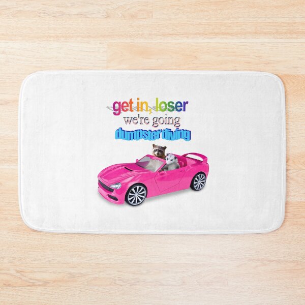 Item preview, Get in loser, we're going dumpster diving raccoon possum word art  designed and sold by snazzyseagull.