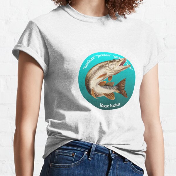 Northern Pike Fisherman Fishing Net Northern Pike Fisher T-Shirt :  : Fashion