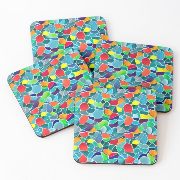 Item preview, Abstract Colorful Sea Glass Pattern designed and sold by calibrit.