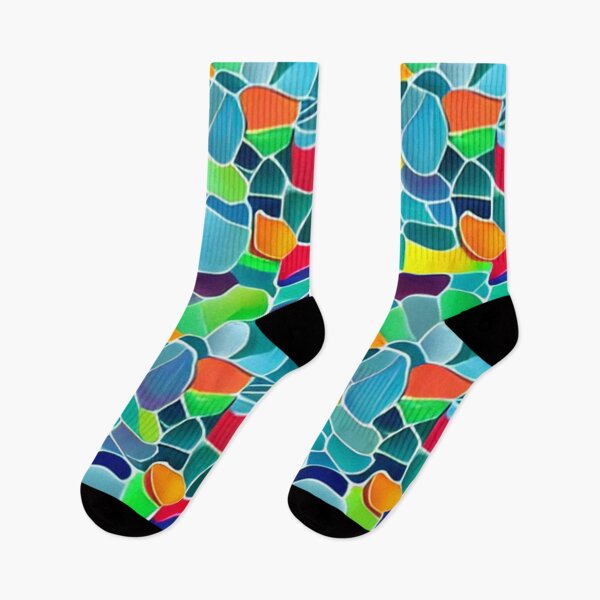 Item preview, Abstract Colorful Sea Glass Pattern designed and sold by calibrit.