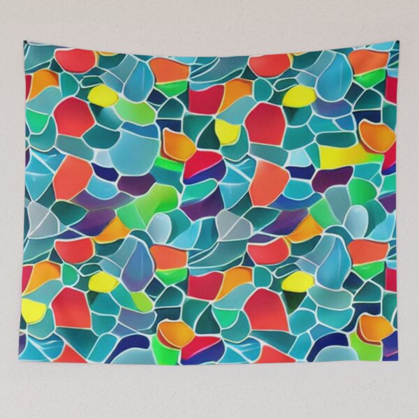 Item preview, Abstract Colorful Sea Glass Pattern designed and sold by calibrit.