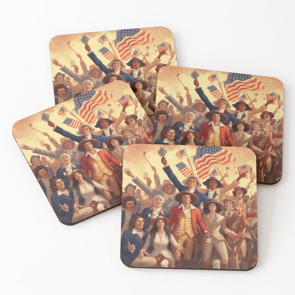 Item preview, People celebrating July 4th Independence Day designed and sold by WorldOfHolidays.