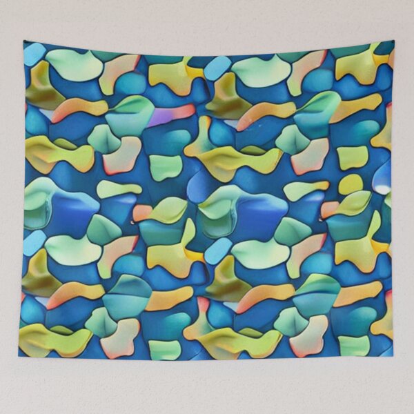 Item preview, Abstract Colorful Sea Glass Pattern designed and sold by calibrit.