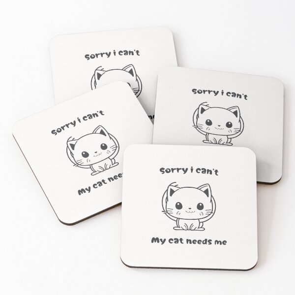Item preview, Sorry I Cant My Cat Needs Me: Wear Your Cat's Love on Your Sleeve, T-Shirt designed and sold by Paolospresent.